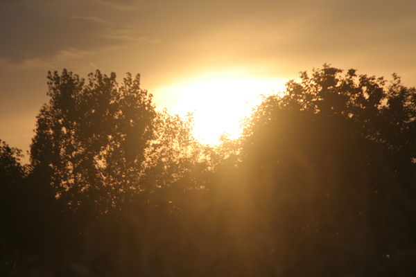 coucher de soleil sur le gite (is&egrave;re)