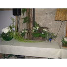 d&eacute;coration florale sous le chapiteau