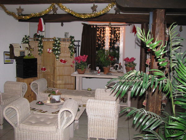 le hall d'accueil d&eacute;cor&eacute; pour No&euml;l