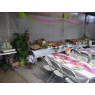 buffet sous chapiteau (mariage en gite)