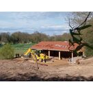 le futur chapiteau en bois pour les festivités